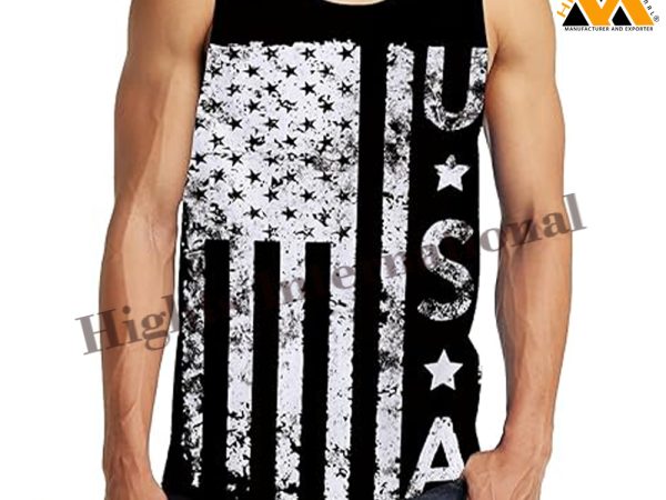 Tank Tops American Flag Print