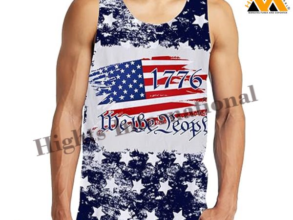 Tank Tops American Flag Print