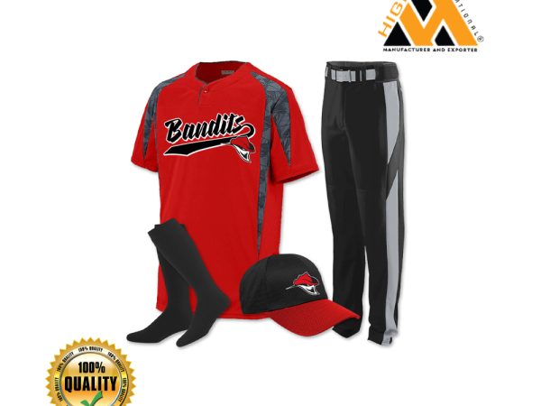 Men's Baseball Uniform Set with Cap